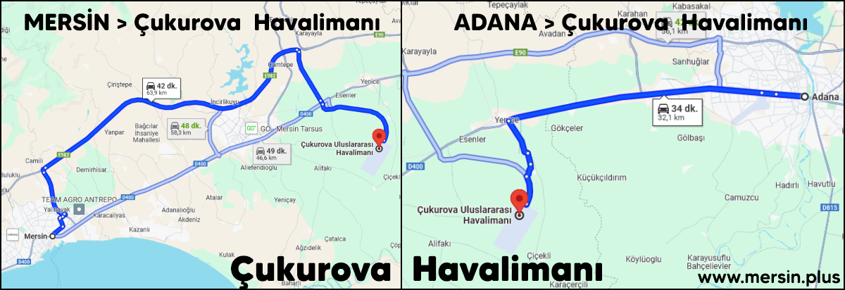 Çukurova Havalimanı (Cov Airport) (Mersin Tarsus Adana)