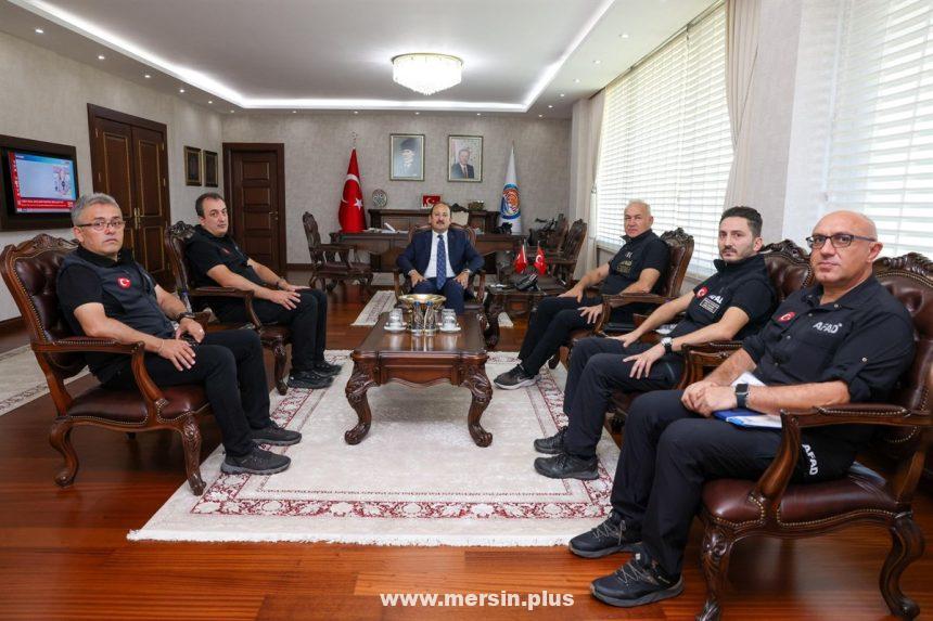 Afad Başkanlığı Afetlere Müdahale Genel Müdürü Dr. Sadi Ergin Ve Ekibi, Vali Ali Hamza Pehlivan Ile Bir Toplantı Yaptı.