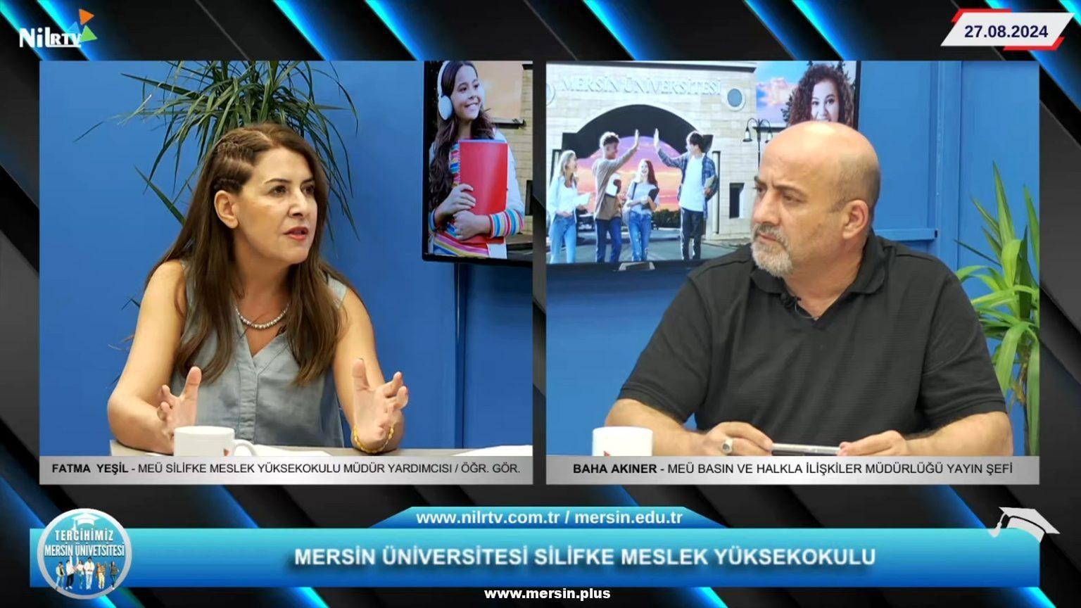 Silifke Meslek Yüksekokulu Müdür Yardımcısı Fatma Yeşil, Mersin Üniversitesi Programında Nil Rtv'De Görüşme Gerçekleştirdi