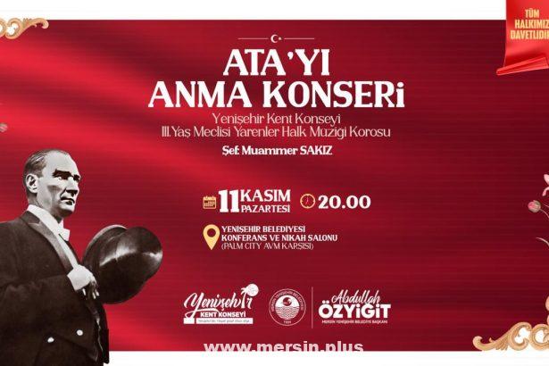 Yenişehir Belediyesi Ata’yı Anma Konseri Düzenleyecek