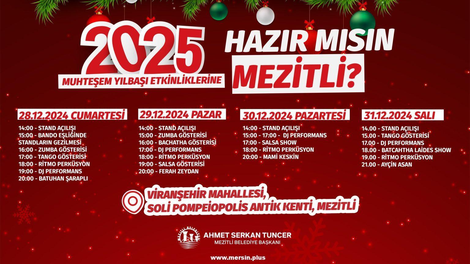 Mezitli'De Yılbaşı Coşkuyla Kutlanacak