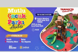 Tarsus'A Yeni &Quot;Mutlu Çocuk Parkı&Quot; İle Eğlenceli Bir Alan Kazandırılıyor